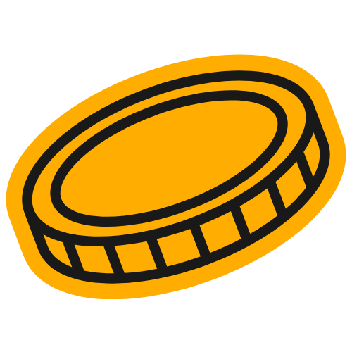 Pièce de monnaie jaune